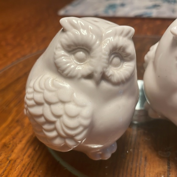 ⚡️5/$25- Vintage white 🦉owl salt & pepper set - Picture 2 of 5